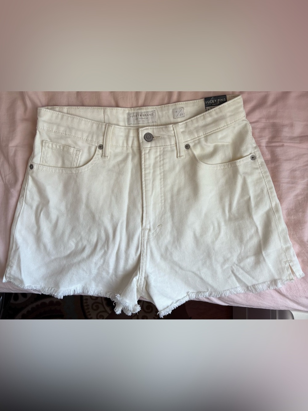 Lucky Brand Cream White Denim Shorts